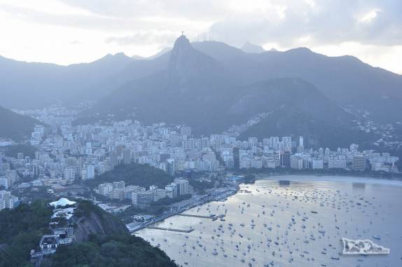 Vista do alto do Pão de Açúcar, no Rio de Janeiro